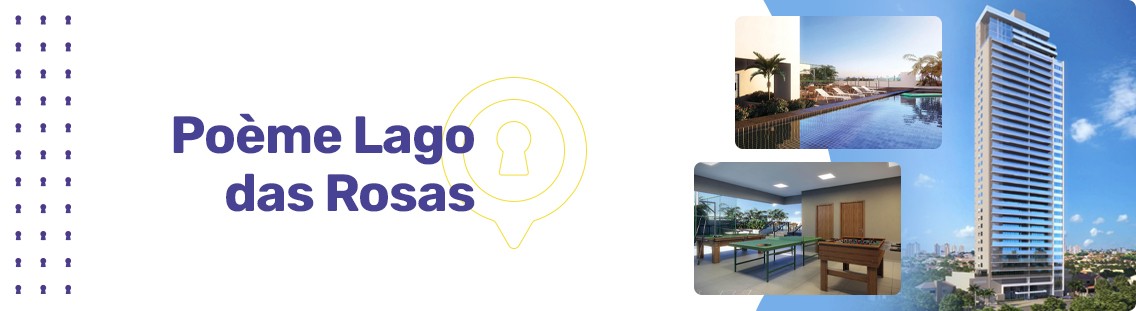 Apartamento à venda em Goiânia no Setor Oeste - Empreendimento Poème Lago das Rosas da Construtora Dinâmica - Fachada