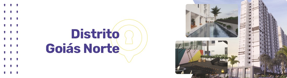 Apartamento à venda em Goiânia no Setor Crimeia Oeste - Empreendimento Distrito Goiás Norte da Construtora FR Incorporadora - Fachada