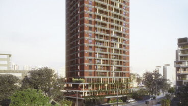 Apartamento à venda em Goiânia no Setor Oeste - Empreendimento Lina Praça do Sol da Construtora FR Incorporadora - Fachada (Card)